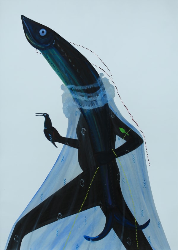 Sivasubramaniam Kajendran The Moon Under The Sea XIII, 2024 Oil on Canvas 105 x 75 cm 41 3/8 x 29 1/2 in