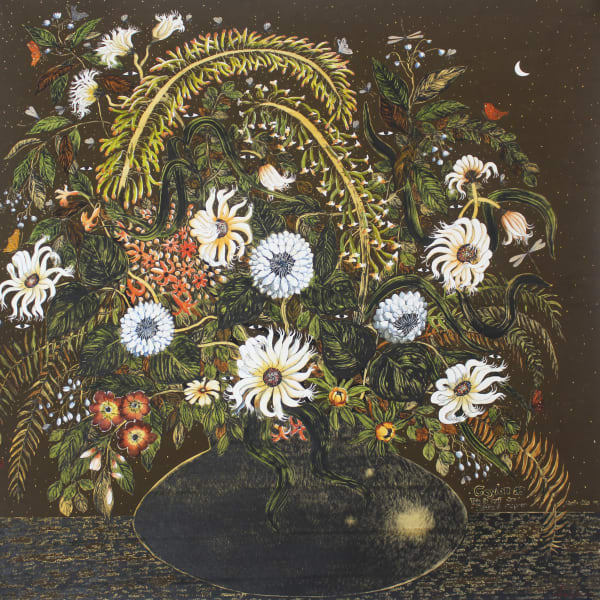 Nuwan Nalaka Prakriti 08, 2024 Tempera on Fabriano Paper 150 x 150 cm 59 x 59 in