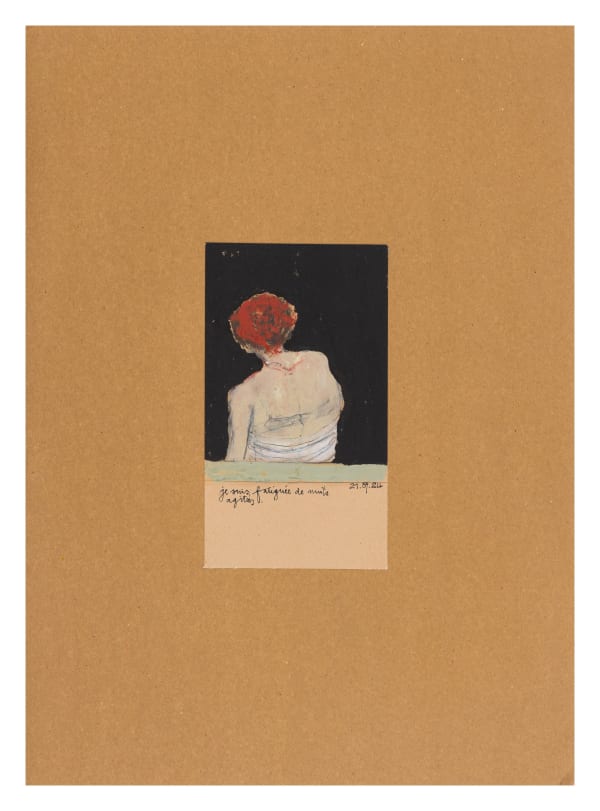 Fabienne Francotte My Makeup is Wrong 5, 2024 Mixed Media on Board 51 x 38 cm 20 1/8 x 15 in