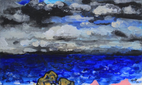 Jagath Weerasinghe Under the Dark Sky 11, 2023 Acrylic on Canvas 30 x 50 cm 11 3/4 x 19 3/4 in