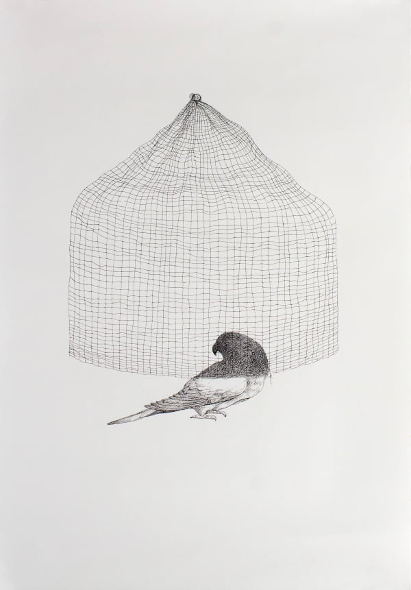 Firi Rahman Enclosure VII, 2022 Pen on Paper 63 x 44 cm 24 3/4 x 17 3/8 in