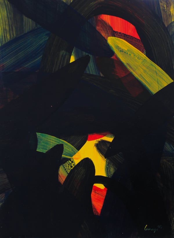 Pathum Gamage Station 40, 2025 Acrylic on Board 43 x 31.5 cm 16 7/8 x 12 3/8 in
