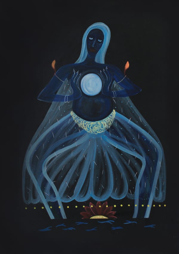 Sivasubramaniam Kajendran The Moon Under The Sea XVII, 2024 Oil on Canvas 105 x 75 cm 41 3/8 x 29 1/2 in