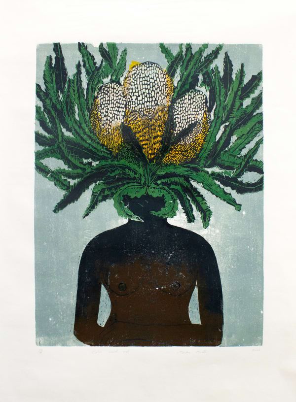 Hansika Herath Hidden Story 31 Woodblock print on Paper 61 x 91 cm 24 x 35 7/8 in