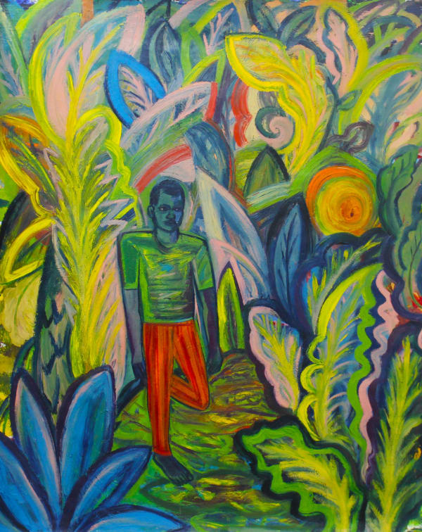 Arjuna Gunarathne Here or There, 2023 Oil on Canves 180cm x 220cm 70 7/8 x 86 5/8 in