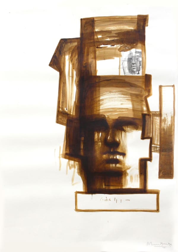 Manaram Gamage Untitled 4, 2025 Mixed Media on Paper 101 x 72 cm 39 3/4 x 28 3/8 in