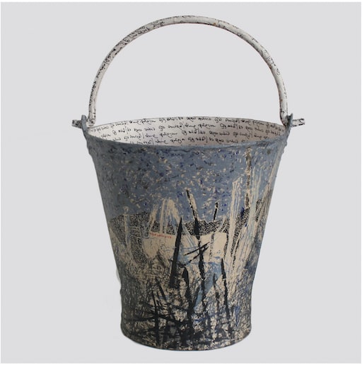 Gayan Prageeth Since 1983 XXIII, 2017 Mixed Media on Steel Bucket 46 x 34 x 30 cm 18 1/8 x 13 3/8 x 11 3/4 in