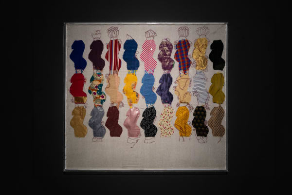 Hema Shironi Latha Mandapaya, 2023 Hand Stitched Embroidery and Patchwork on Fabric 118 x 126 cm 49 5/8 x 46 1/2 in