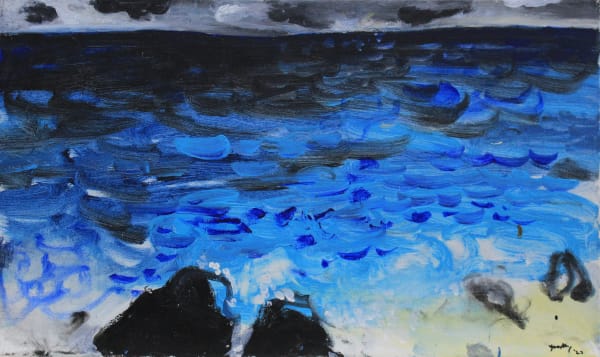 Jagath Weerasinghe Under the Dark Sky 10, 2023 Acrylic on Canvas 30 x 50 cm 11 3/4 x 19 3/4 in
