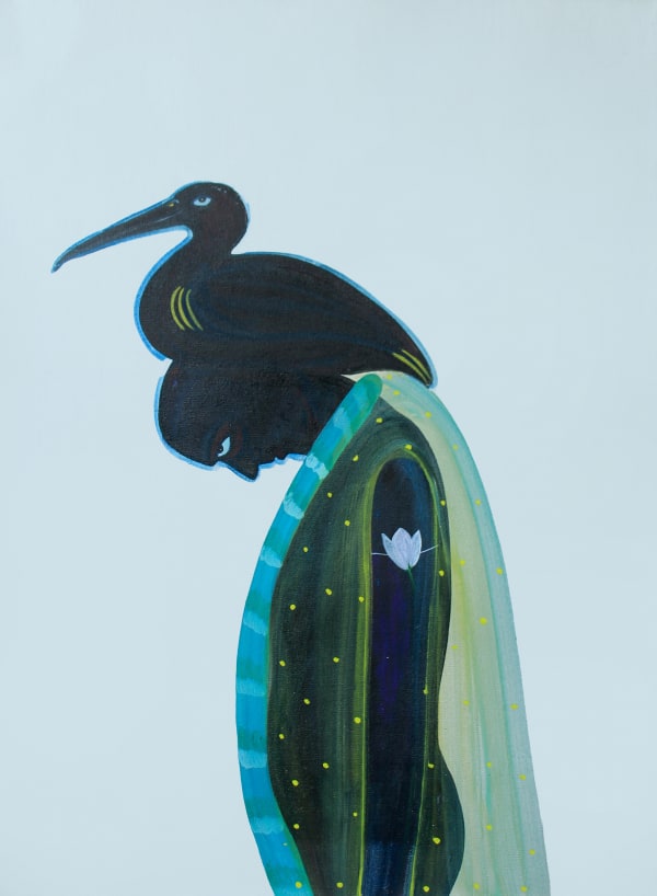 Sivasubramaniam Kajendran The Moon Under The Sea XXII, 2024 Oil on Canvas 74.9 x 55.9 cm 29 1/2 x 22 in