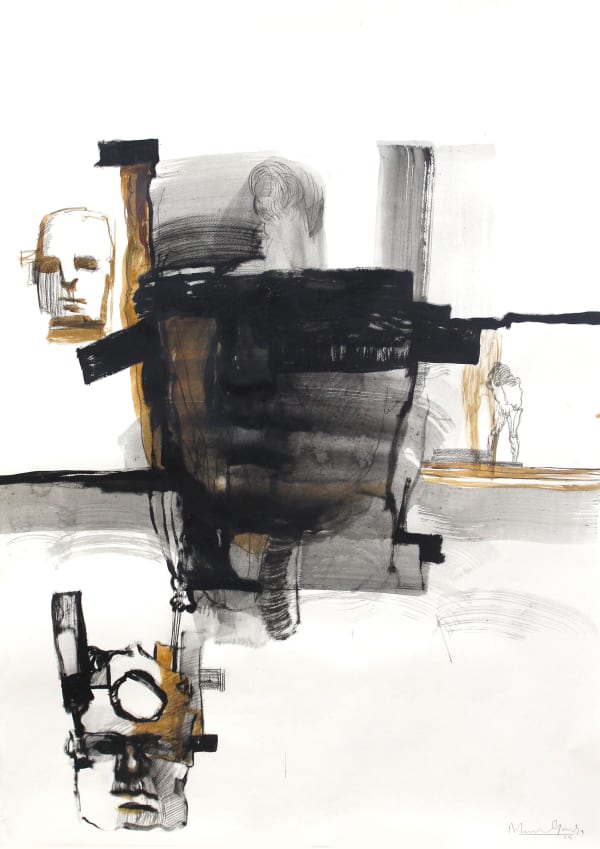 Manaram Gamage Untitled 1, 2025 Mixed Media on Paper 101 x 72 cm 39 3/4 x 28 3/8 in