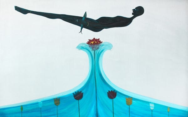 Sivasubramaniam Kajendran The Moon Under The Sea V, 2025 Oil on Canvas 160.8 x 241.3 cm 63 1/4 x 95 in