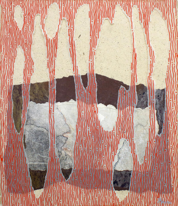 Anoma Wijewardene MIGRANT, 2019 Mixed Media on Paper 46 x 39 cm 18 1/8 x 15 3/8 in