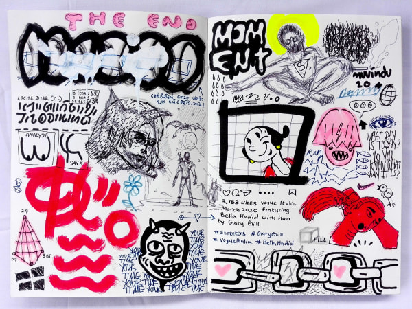 Muvindu Binoy Mythopoetic 11, 2020 Mixed Media on Sketchbook Paper 21 x 30 cm 8 1/4 x 11 3/4 in