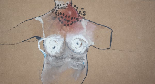 Fabienne Francotte The Fragmented Body 3, 2022 Mixed Media on Cardboard 47 x 84 cm 18 1/2 x 33 1/8 in