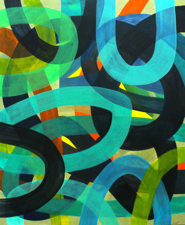 Pathum Gamage Station 60, 2025 Acrylic on Canvas 175 x 146 cm 68 7/8 x 57 1/2 in