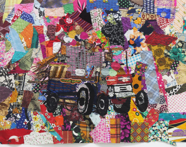 Hema Shironi The Lord Your God is with You III, 2024 Patch Work and Appliqué on Canvas 74 x 94 cm 29 1/8 x 37 in