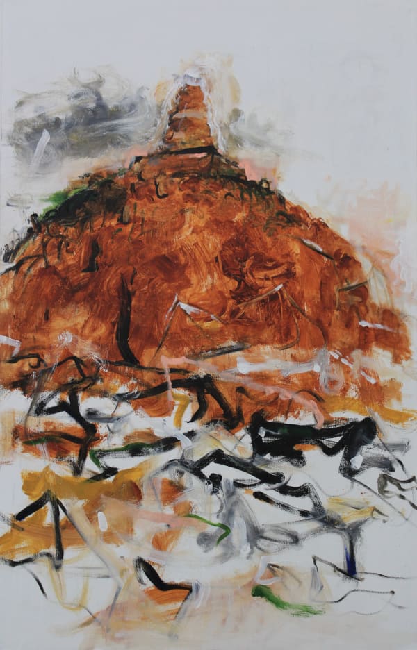 Jagath Weerasinghe Discovery of Ceylon : Ruined Stupa 7, 2024 Acrylic on Canvas 152 x 97 cm 59 7/8 x 38 1/4 in