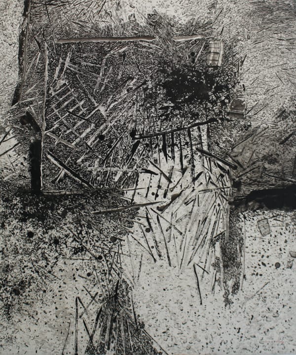 Gayan Prageeth Apperceiving 1983 IV, 2017 Japanese Ink on Rice Paper on Canvas 91 x 77 cm 36 1/8 x 30 1/4 in