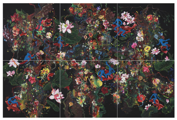 Priyantha Udagedara Orientalism II Mixed media on canvas 76cm x 76cm x 9x6cm