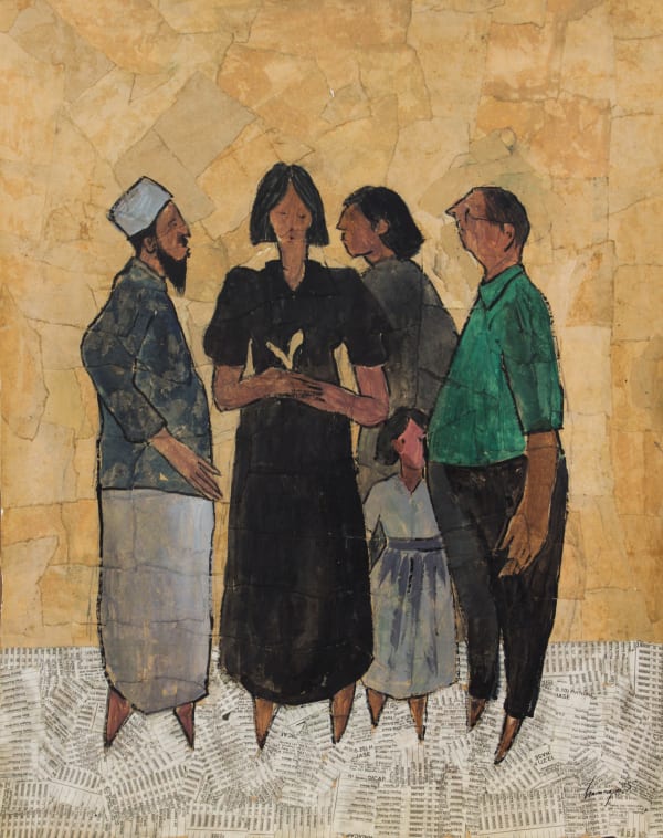 Pathum Gamage A Journey Within , 2025 Mixed Media on Board 69.5 x 55 cm 27 3/8 x 21 5/8 in