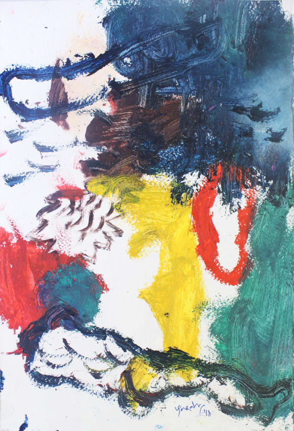 Jagath Weerasinghe Belief 22, 2018 Mixed Media on Paper 30cm x 20cm