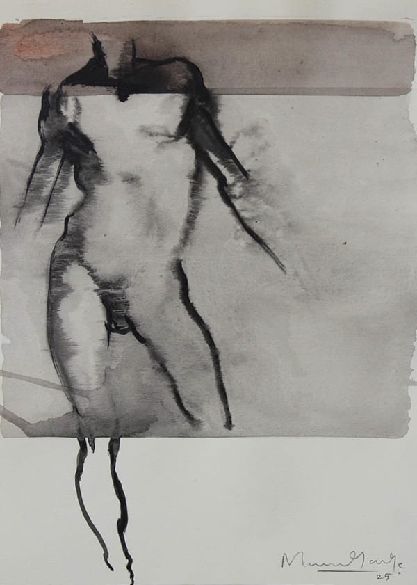 Manaram Gamage Figure 17, 2025 Acrylic on Paper 42 x 30 cm 16 1/2 x 11 3/4 in