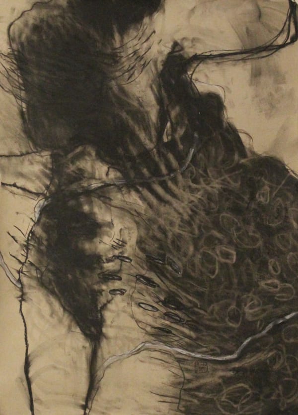 HASHAN COORAY, Peacock Feathers I, 2019