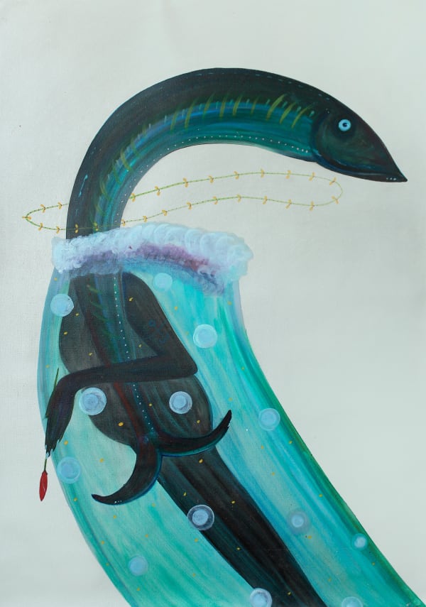 Sivasubramaniam Kajendran The Moon Under The Sea XI, 2024 Oil on Canvas 105 x 75 cm 41 3/8 x 29 1/2 in