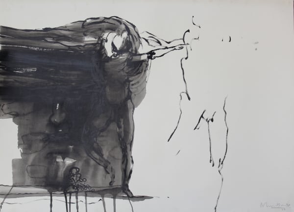 Manaram Gamage Untitled 5, 2025 Acrylic on Paper 72 x 100 cm 28 3/8 x 39 3/8 in