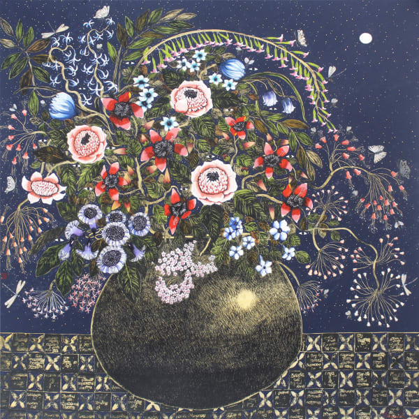 Nuwan Nalaka Prakriti 07, 2024 Tempera on Fabriano Paper 150 x 150 cm 59 x 59 in