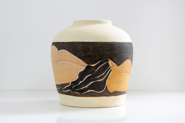 Sameera Kalupahana Untitled, 2023 Mixed Media on Clay Ginger Jar 20 cm x 22 cm x 22 cm