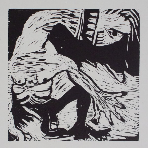 Jagath Weerasinghe Long Necked Man, 1989 Woodcut Print on Paper 28 x 28 cm 11 x 11 in