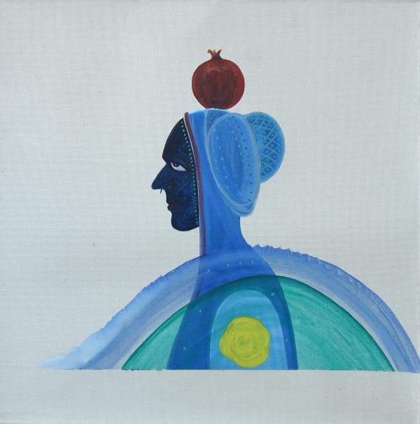 Sivasubramaniam Kajendran The Moon Under The Sea VIII, 2024 Oil on Canvas 44.5 x 44.5 cm 17 1/2 x 17 1/2 in