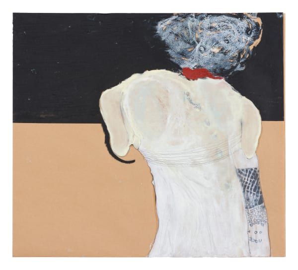 Fabienne Francotte My Makeup is Wrong 3, 2024 Mixed Media on Board 45 x 51 cm 17 3/4 x 20 1/8 in