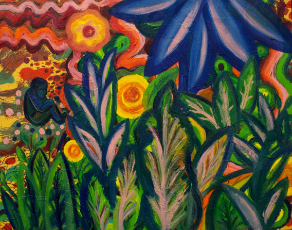 Arjuna Gunarathne In my eye(s), 2019 Oil on Canvas 96 x 123 cm 37 3/4 x 48 3/8 in