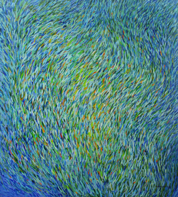 Ruwan Prasanna Kaze No Iro IV, 2023 Acrylic on Canvas 153 x 138 cm 60 1/4 x 54 3/8 in