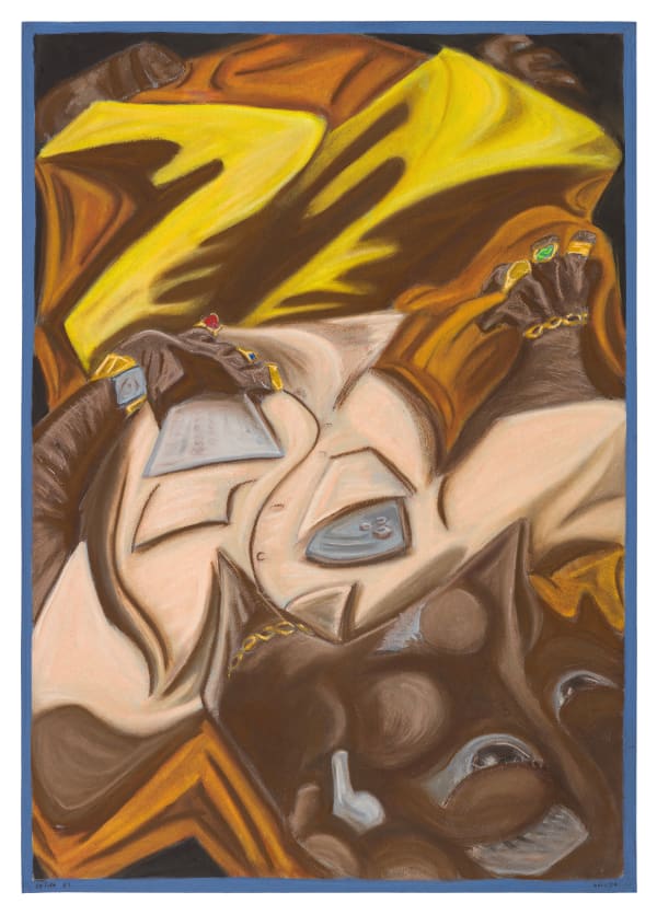 Mayun Kaluthanthri Uniform #3, 2024 Gouache and Pastels on Paper 84 x 60 cm 33 1/8 x 23 5/8 in