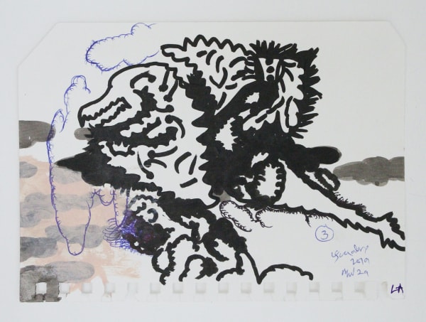 Jagath Weerasinghe Untitled XXVII, 2019 Mixed Media on Paper 16cm x 22cm