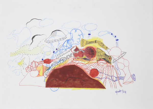 Jagath Weerasinghe Untitled 27, 2024 Mixed Media on Paper 25 x 35 cm 9 7/8 x 13 3/4 in