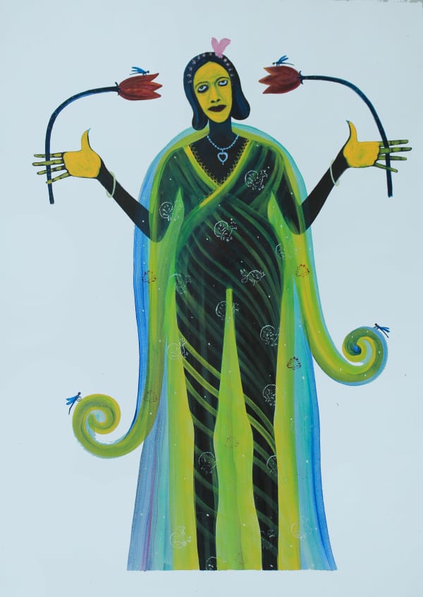 Sivasubramaniam Kajendran The Moon Under The Sea XXIV, 2024 Oil on Canvas 105 x 75 cm 41 3/8 x 29 1/2 in