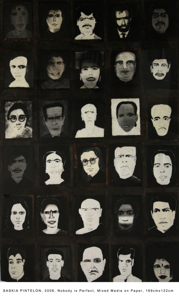 Saskia Pintelon Nobody is perfect, 2006 Mixed media on paper 169cm x 122cm