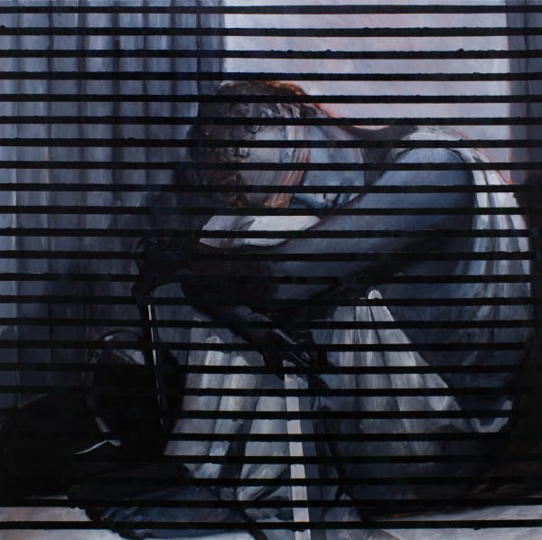 Chandraguptha Thenuwara BLINDS: Lamenting Themis, 2021 Acrylic on Canvas 90 x 90 cm 35 3/8 x 35 3/8 in