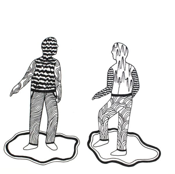 Arjuna Gunarathne Day to Day 6, 2008 Pen on Paper 14cm x 14cm 5 1/2 x 5 1/2 in