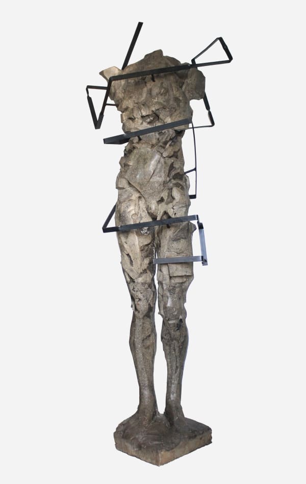 Manaram Gamage Worn, 2024 Mixed Media 194 x 61 x 44 cm 76 3/8 x 24 x 17 3/8 in