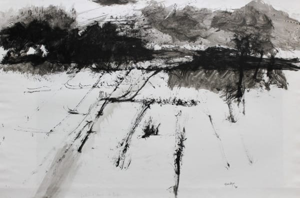 Jagath Weerasinghe Under the Dark Sky 1, 2020 Mixed Media on Paper 61 x 91 cm 24 x 35 7/8 in