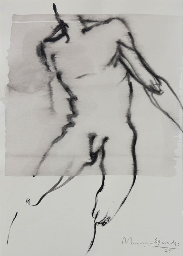 Manaram Gamage Figure 16, 2025 Acrylic on Paper 42 x 30 cm 16 1/2 x 11 3/4 in