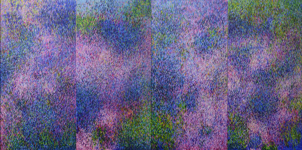 Ruwan Prasanna Kaze No Iro II, 2023 Acrylic on Canvas 244cm x 488 cm 96 x 192 1/8 in