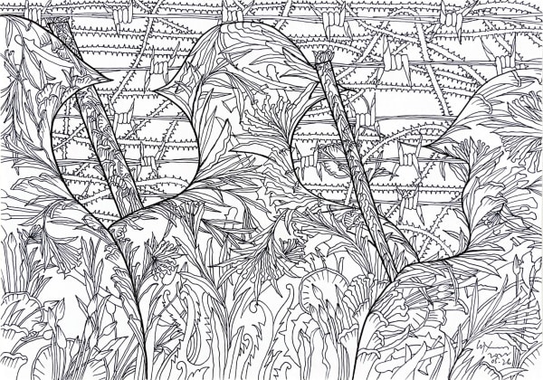 Chandraguptha Thenuwara Covert 6, 2022 Ink on Paper 30 x 42 cm 11 3/4 x 16 1/2 in