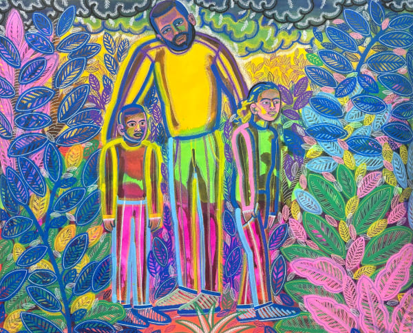 Arjuna Gunarathne Father, 2024 Ink and Pigment Pen on Paper 122 x 151 cm 48 x 59 1/2 in